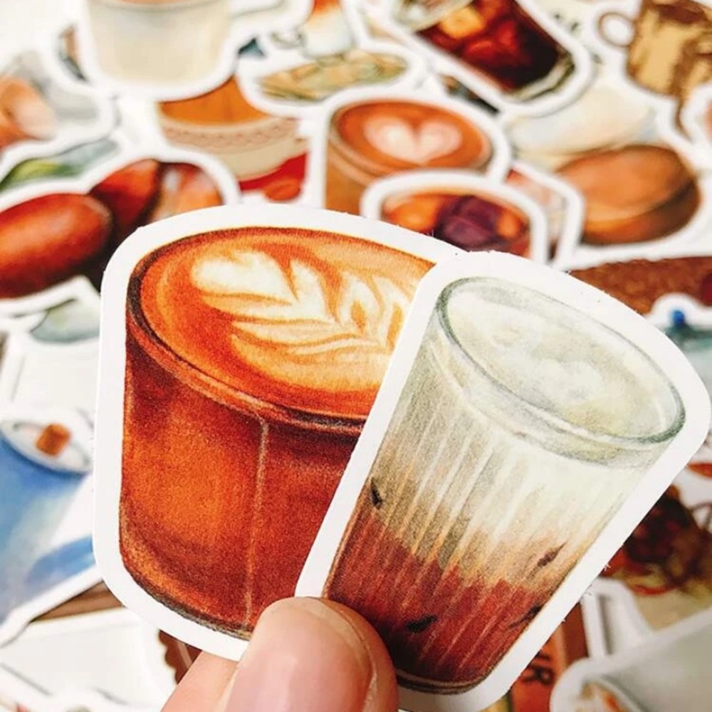 40 Random Coffee Pattern Stickers - Picture 10 of 10